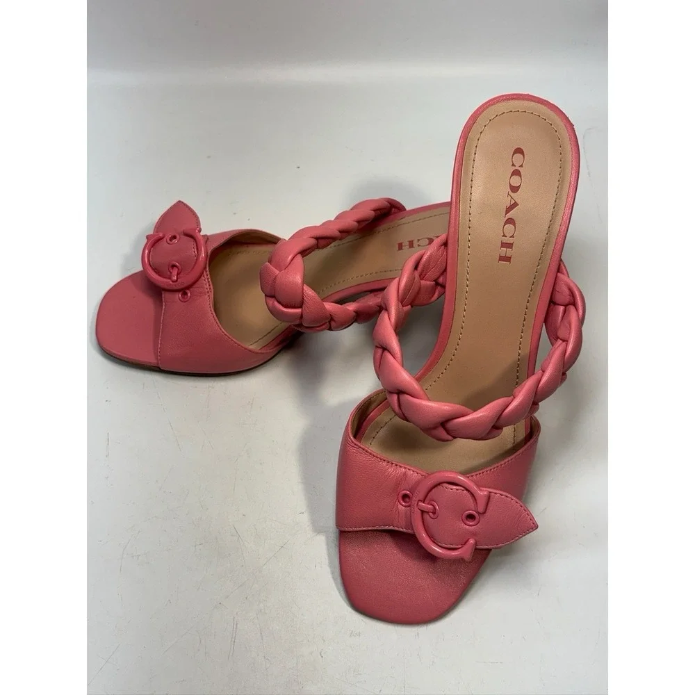 Coach Mollie Sandals Taffy Pink Baby Doll Summer Beach Size 10 MSRP: $165.00
